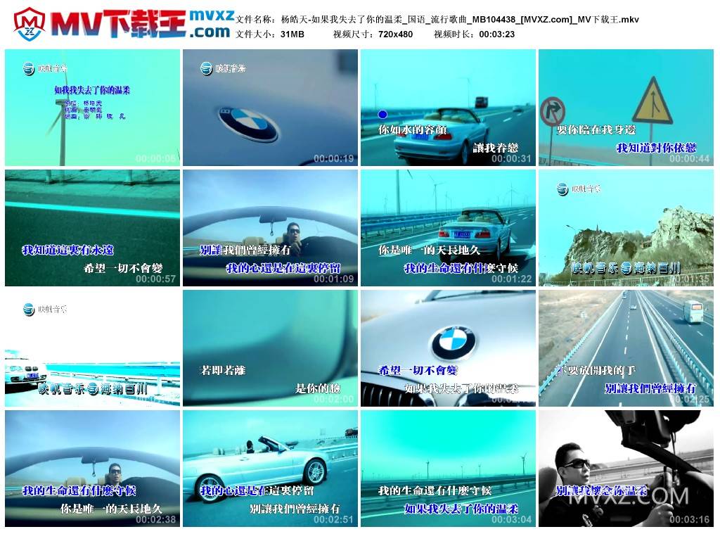 杨皓天-如果我失去了你的温柔_国语_流行歌曲_MB104438